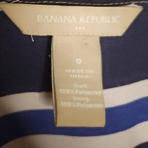 Banana Republic Womens Bright Multi Color Striped Belted Midi Dress 0 - Picture 5 of 6